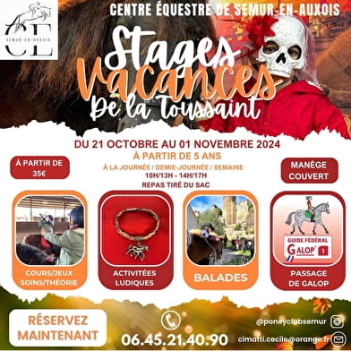 Stage équestre- Vacances de la Toussaint